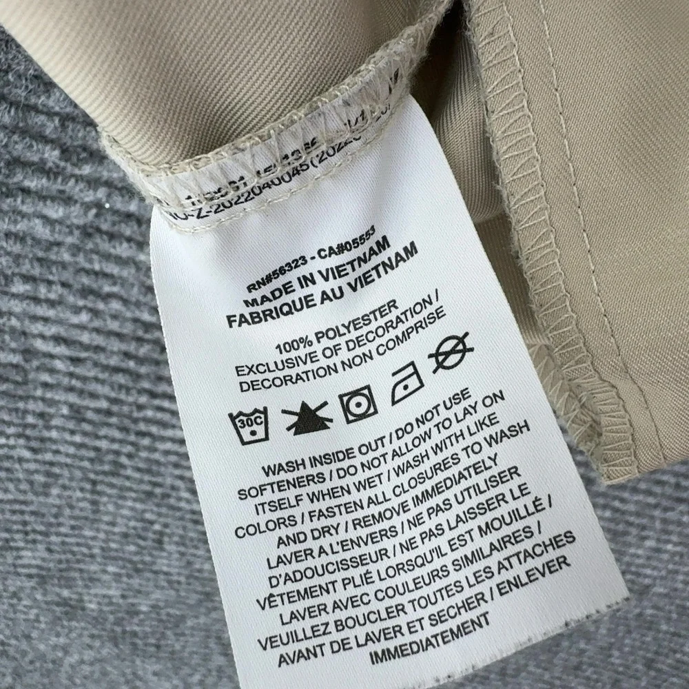 Nike Pants Mens XL Beige Polyester Elastic Waist Casual Sportswear Streetwear